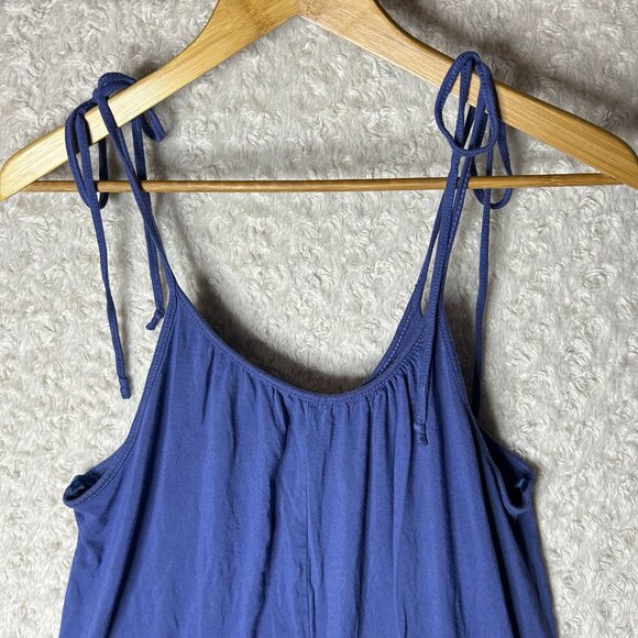 21 Saints Royal Blue Jumpsuit Medium with Scoop Neck, Tied Spaghetti Straps - Picture 2 of 9